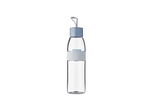 Mepal Trinkflasche Ellipse Nordic blue – 500 ml Inhalt – auch für kohlensäurehaltige Getränke – bruchfestes Material-auslaufsicher-Spülmaschinengeeignet
