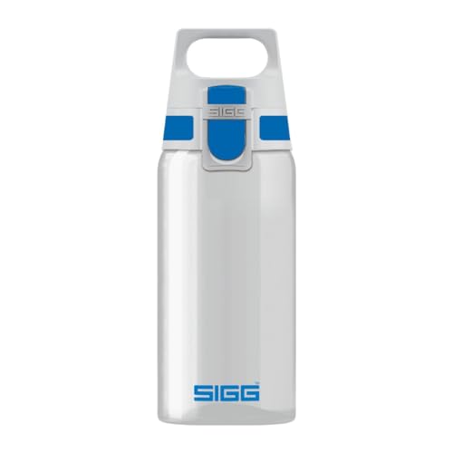 SIGG Total Clear ONE Blue Trinkflasche (0.5 L), schadstofffreie und auslaufsichere Trinkflasche, leichte Trinkflasche aus Tritan, Blau