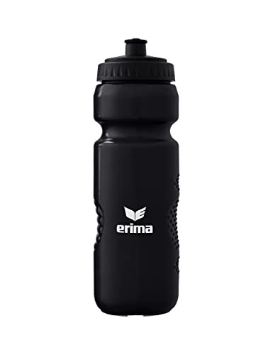 Erima Unisex Erwachsene Zubehör Team Trinkflasche, Kunststoff, schwarz, Standard