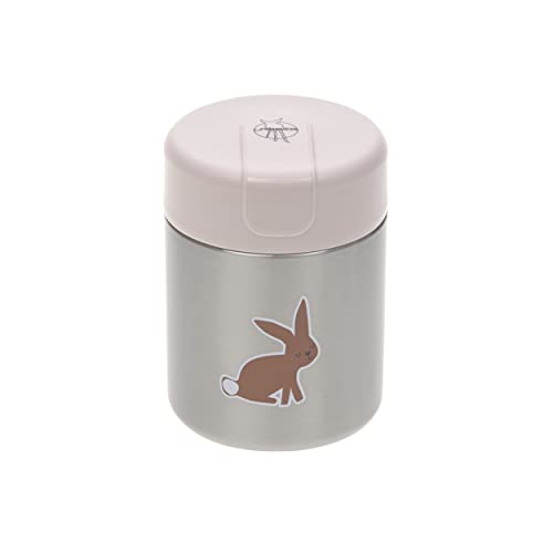 LÄSSIG Baby Kinder Thermo Warmhaltebox Brei Snacks auslaufsicher Edelstahl 315 ml/Food Jar Little Forest Rabbit