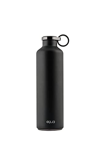 EQUA Smart Trinkflasche – 23 oz – Bluetooth Verbindung mit App und Lichtsignal Erinnerungen – Doppelwandige Vakuum-Isolierflasche aus Edelstahl - Metalldeckel, grey, MT 16