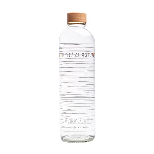 Carrybottles Trinkflasche Glas 1,0 l | Sportflasche, Wasserflasche | BPA-frei, auslaufsicher & kohlensäuregeeignet | Plastikfrei & nachhaltig produziert | Made in Germany