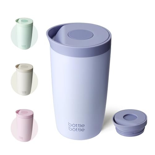 BOTTLE BOTTLE Thermobecher 350ml für Kaffee oder Tee, auslaufsicher und Easy Quick-Press-Verschluss, Isolierbecher Travel Mug Classic Grande (Blau)