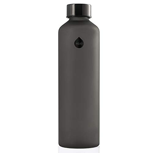 EQUA Mismatch Ash Trinkflasche aus Glas, 750 ml, Erwachsene, Unisex, Grau, Einheitsgröße