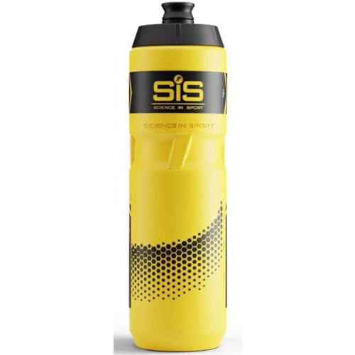 Science in Sport Trinkflasche gelb 800ml - Mit einzigartigem Easy Mix System, Wasserflasche Fahrrad, Fitness, Wandern und Arbeit, Spülmaschinenfest