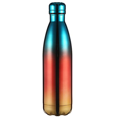 ecooe Thermosflasche 500ml Doppelwandig Trinkflasche Edelstahl Wasserflasche Vakuum Isolierflasche Mehrfarbigl
