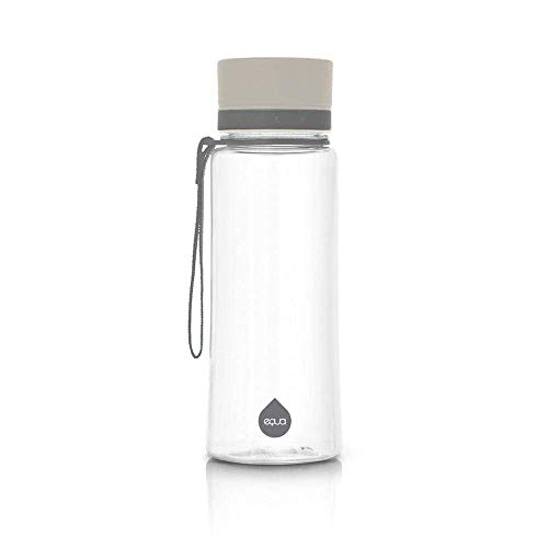 Equa Trinkflasche aus Tritan, BPA frei, stabil, leicht und dicht - grau 0,6L