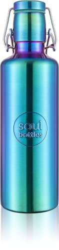 soulbottles steel light • Utopia • 0,75 l • einwandige Trinkflasche aus Edelstahl • plastikfrei, nachhaltig, auslaufsicher