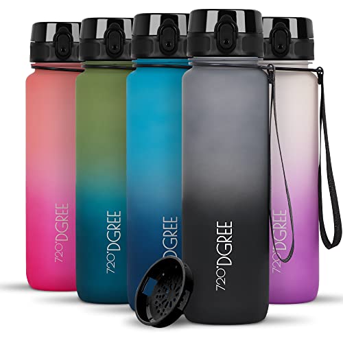 720°DGREE Trinkflasche “uberBottle“ softTouch +Sieb Multicolour - 1L - BPA-Frei - Wasserflasche für Uni, Sport, Fitness, Fahrrad, Outdoor - Sportflasche aus Tritan - Leicht, Bruchsicher, Nachhaltig