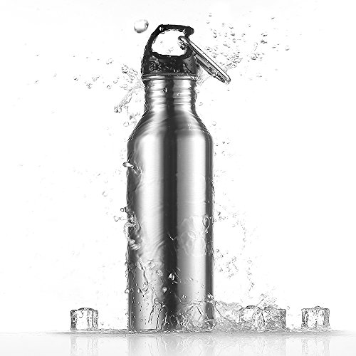 ecooe Sport Outdoor Trinkflasche Edelstahl Wasser Flasche 780ml Wasserflasche Sportflasche mit Aluminum Karabiner