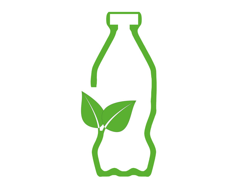 Trinkflasche grün auch als Symbol für nachhaltige Trinkflaschen